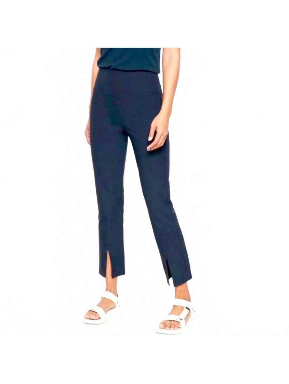 Athleta Wander Slim Ankle Stretch Pants | Black with slit ankles | Size 10